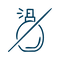 Fragrance-free icon — stylized perfume bottle with a diagonal slash
