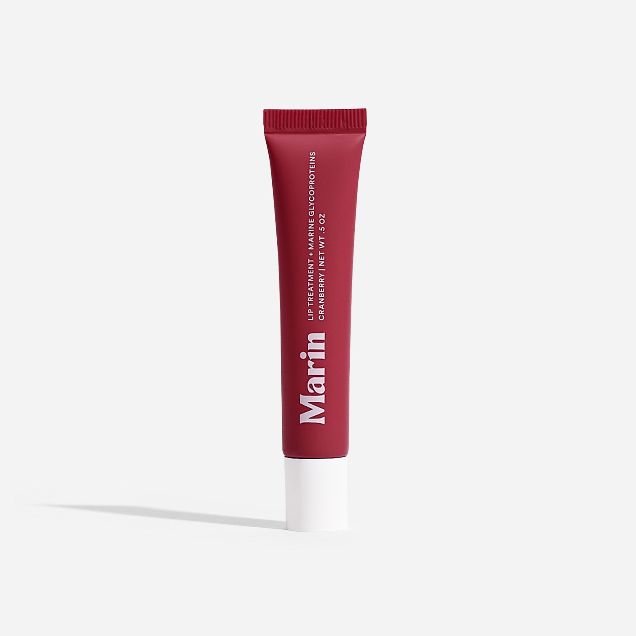 Marin Skincare product, Cranberry variant, bottle on white background.
