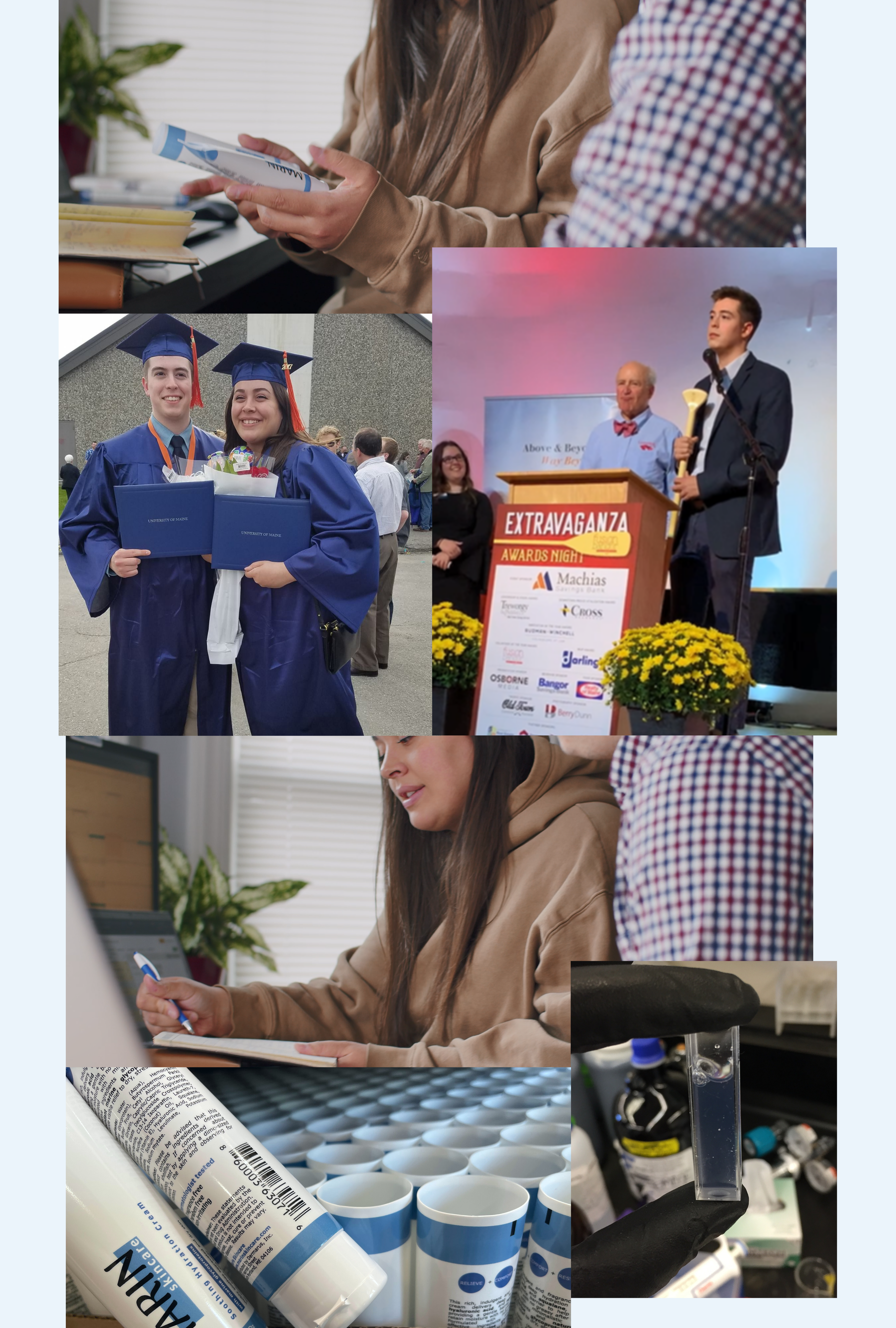 A collage of scenes showing education and achievements