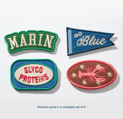 MARIN; Go Blue; GLYCO PROTEINS; lobster patch. Patches come in a complete set of 4